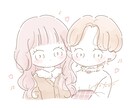 2人用♡写真なし◎オリジナルイラストをお描きします 写真なしの方も◎あなただけのイラストをプレゼント イメージ1