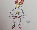 ゆるーいイラストを描きます アナログで動物等のゆるーいイラストをお好みに仕上げます！ イメージ6