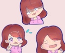 インスタ用イラスト⭐️ちびキャラ3点セット作ります あなたをちびキャラにして、SNSでそのまま使える3点セット！ イメージ8