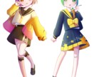 かわいい男女のイラストお届けします 色使いが目を惹くキャラクターイラストが得意です！ イメージ4