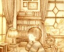 クラシックな絵本風イラスト制作いたします 世界に一枚のオリジナル☆大切な場面にイラストのお花添えます♪ イメージ5