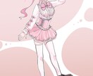 お手頃価格で簡単な立ち絵を描きます あなたのキャラクターを、簡単な背景で立ち絵にします！ イメージ1
