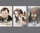 水彩絵具で似顔絵を作成します 精一杯、真心を込めてすべて手書きで作成いたします イメージ3