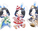 グッズ等に使用可能なSDイラスト描きます 缶バッジやラバスト、アクスタ等グッズやその他なんでも使えます イメージ4