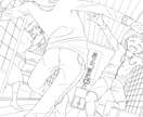 シンプルな人物の、ぬり絵用イラスト描きます シンプルなこの世界を、あなた色に染めて下さい♪ イメージ4