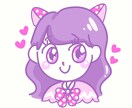 ゆめかわ絵柄のシンプルイラストを描きます ピンクや紫を基調としたシンプルタッチのゆめかわイラスト イメージ4