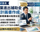 新事業進出補助金事業計画書を作成します 元:商工会議所職員が採択されやすい事業計画書を作成します！ イメージ1