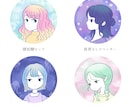 やわらかい空気感のアイコン制作します 日常と幻想の境目を...にじみ×フラットSNSアイコン イメージ2