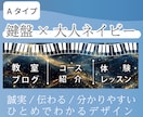 予約につながる！音楽向けリッチメニュー作ります 【大人ネイビー系】のメインカラーを使用します。 イメージ2
