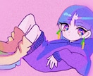 POPでかわいい女の子描きます SNSなどに使える可愛いイラスト描くので是非見てください！ イメージ1