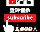YouTubeの登録者数1000人増やします 30日間保証つき！チャンネルに振り分け可能！ イメージ1