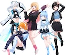 立ち絵制作/デザインからパーツ分け等対応いたします 個人観賞用、TRPG用、VTuber、三面図など イメージ5