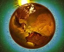 地球のイラストを販売しています 幻想的な地球のイラスト５点セットです イメージ5