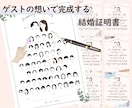 ゲスト参加型┊似顔絵入り結婚証明書作成します 全員のサイン・指印で創り上げる オーダーメイド演出 イメージ1