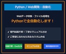 Python/Web開発・自動化をします スクレイピング/ブラウザ自動操作/API連携 イメージ1