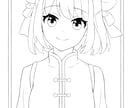塗りやすさ重視　手描きの塗り絵線画を制作します 自分だけのキャラを塗って楽しみたい方へ イメージ5