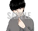 上半身のアニメ・漫画タッチのアイコンを作成します デジタルイラストにてカラフルに描きます。 イメージ3