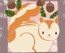 絵本風・主線無しイラストを描けます 主線無しのデフォルメされた人物や動物を描きます イメージ3