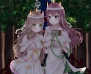 かわいい、きらきら！1枚絵、立ち絵など描きます 活動者に優しい価格◇歌みた・live2D用等◇納品1ヶ月から イメージ7