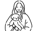 シンプルでオシャレなイラスト描きます 商用利用可能なアイコンイラスト。SNSやブログのアイコンに♩ イメージ3