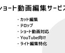 YouTube・ショート動画をシンプル編集します カット・テロップ・ショート対応 イメージ1