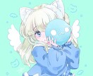商用利用ok！可愛い女の子のイラスト作成します ふわふわポップで可愛いキャラクターをお好きなテイストで♪ イメージ3