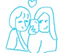 あなたのお気に入りの写真のアイコンイラスト描きます 思い出の写真をアイコンにしたいけれど写真だと抵抗がある方へ♪ イメージ5