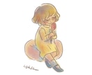 お花のようにやさしい雰囲気の女の子描きます 花や空の色を取り入れた色合いがこだわりです。 イメージ1