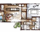 即レス◎現役パース屋が手描きの間取り図を作成します 現役不動産屋IC×パース屋が販売活動をサポートします。 イメージ2