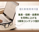 医療機関専用｜集患と自費を伸ばす5媒体設計ます 歯科医師が設計。広告規制対応の医療マーケ イメージ1