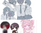 イラスト描きます 通常等身、デフォルメ、立ち絵、1p漫画、詰め込み(夢絵可) イメージ3