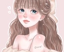 アナログ風×厚塗りの愛らしい女の子イラスト描きます SNSアイコンやオリジナルの一枚絵、プレゼントにおすすめ୨୧ イメージ2