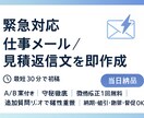 緊急対応｜仕事メール／見積返信文を即作成します 最短30分で初稿／当日納品・A/B案付き イメージ1