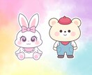 ポップで可愛いオリジナルキャラクターを作成します 商用利用可！可愛いキャラクターが作りたい人にオススメです。 イメージ2