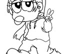 ストリートポップなイラスト(単色背景)を制作します 練習中のため激安で提供いたします。安さを求めるならココ! イメージ2