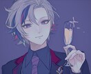 アイコン、立ち絵など可愛い人物イラスト描きます 寒色系、明度低めのイラストが好きな方へ イメージ5