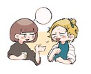 心が和むデフォルメ2人組のイラスト描きます 基本料金2000円 テンプレ以外のポーズ+500円 イメージ6