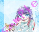 水彩風で鮮やかかわいい！イラストアイコン作成します 水彩風グラデーションが目を引くかわいいイラストお描きします！ イメージ4
