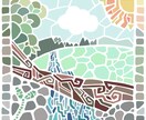 ごちゃごちゃしたイラストを描きます まるでパズルのピースみたい。ちょっぴりクセになるイラスト♪ イメージ5