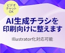 AI生成チラシを印刷向けに整えます AI生成チラシを「使える状態」へ整えます イメージ1