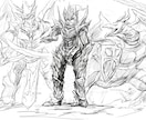 ゲーム・漫画向けのキャラクター原案を考えます 設定やアイデアをオリジナルのラフ画にします イメージ7