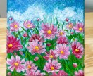 毎月、何が届くか楽しみなお花のアートをお届けします 15×15cm、手描きのアクリル画の原画配送します。 イメージ2