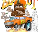 ラットフィンク風などのポップなイラストを作成します ロウブロウアートやアメリカンな物が好きな方に。 イメージ9
