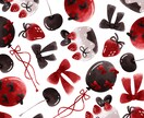 大人かわいい総柄イラストお描きします ふんわりおしゃれ♪柔らかい雰囲気の総柄イラストお描きします◎ イメージ2