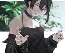 空気感と透明感を感じるキャライラストを制作します 退廃的な美しさと艶感をアイコン・立ち絵・一枚絵などで表現 イメージ3