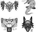 アイコン、チームマーク、イラスト描きます この世に一つだけ超個性的のモチーフイラスト描きます！ イメージ3