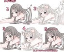 ねこ伸び量産イラスト描きます 色を変えてご希望のビジュアルにオプションでさらに理想に近く イメージ3