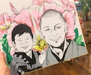あなたの性格に合ったお花と似顔絵を描きます 似顔絵屋さん。その方の雰囲気をお顔とお花で表現します。 イメージ1