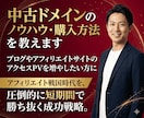 中古ドメインのノウハウ・購入方法を教えます ブログやアフィリエイトサイトのアクセスPVを増やしたい方に イメージ1