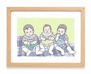 シンプルでおしゃれな似顔絵イラストをお描きします インテリアに馴染むイラストを高画質データでお届けします イメージ6